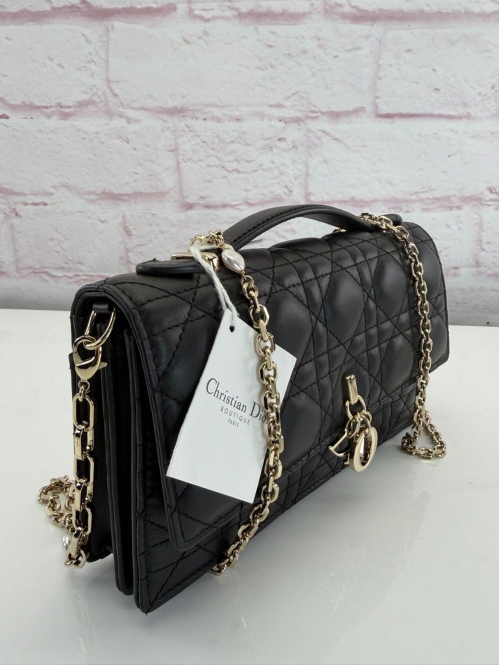Dior My Dior Mini Black Quilted Cannage Lambskin Shoulder Bag - Picture 3 of 16